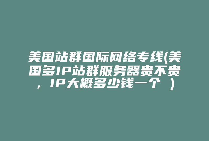 美国站群国际网络专线(美国多IP站群服务器贵不贵，IP大概多少钱一个 )-国际网络专线