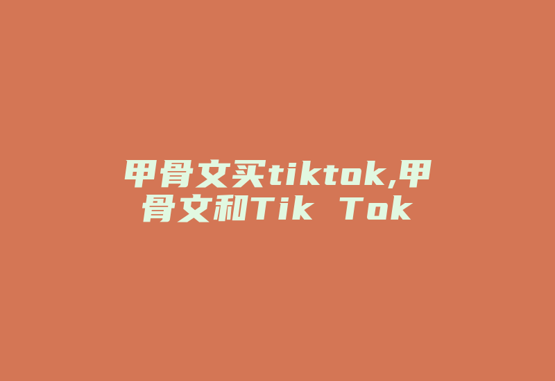 甲骨文买tiktok,甲骨文和Tik Tok-国际网络专线