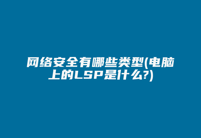 网络安全有哪些类型(电脑上的LSP是什么?)-国际网络专线