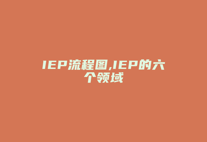 IEP流程图,IEP的六个领域-国际网络专线