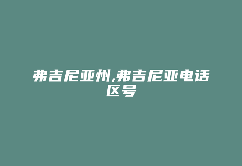 弗吉尼亚州,弗吉尼亚电话区号-国际网络专线