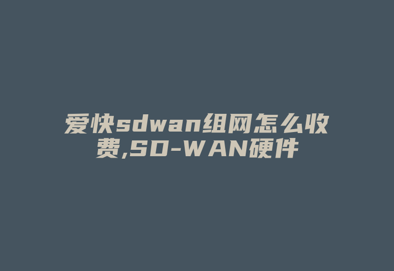 爱快sdwan组网怎么收费,SD-WAN硬件-国际网络专线